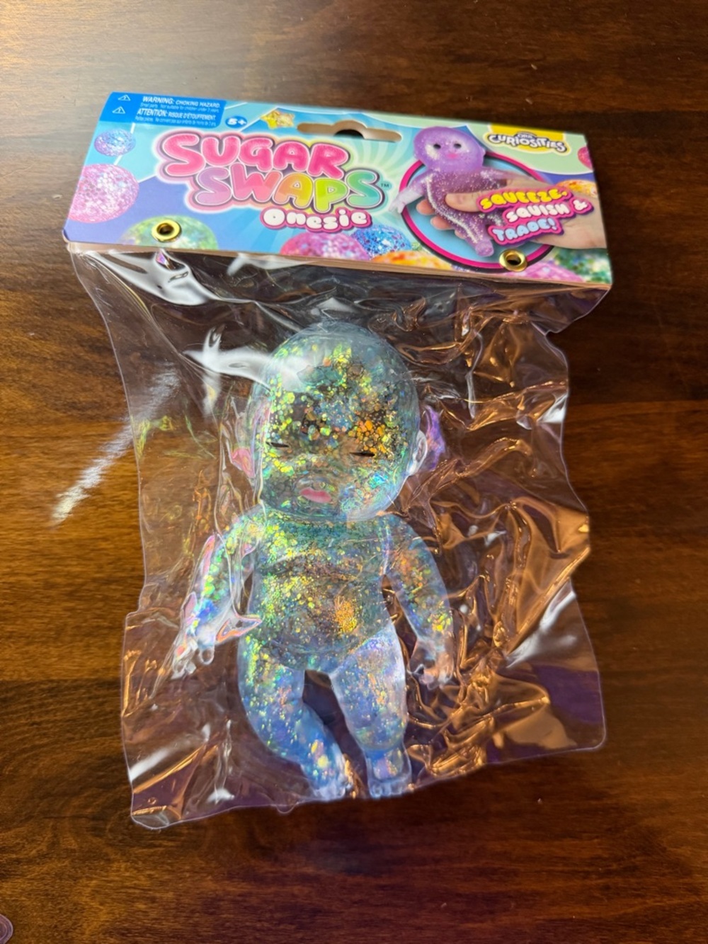 Sugar Swaps Onesie Squeezable Blue Glitter Jumbo Baby -ORB Curiosities